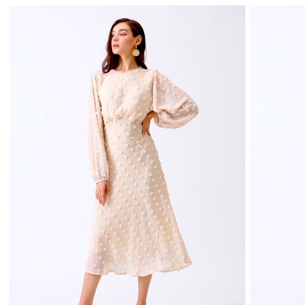 COTTON CANDY SHEER MAXI DRESS IN CREAM